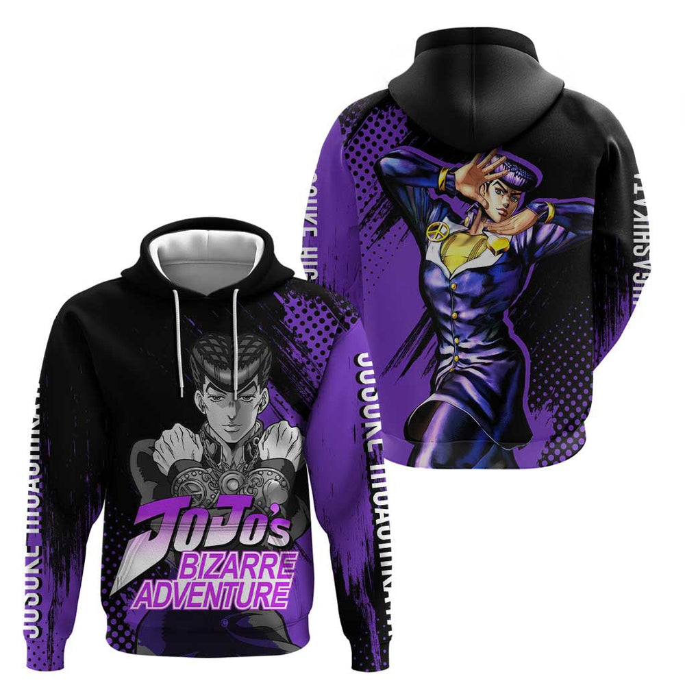 Josuke Higashikata - JoJo's Bizarre Adventure Hoodie Anime Style Josuke Higashikata - JoJo's Bizarre Adventure Hoodie Anime Style
