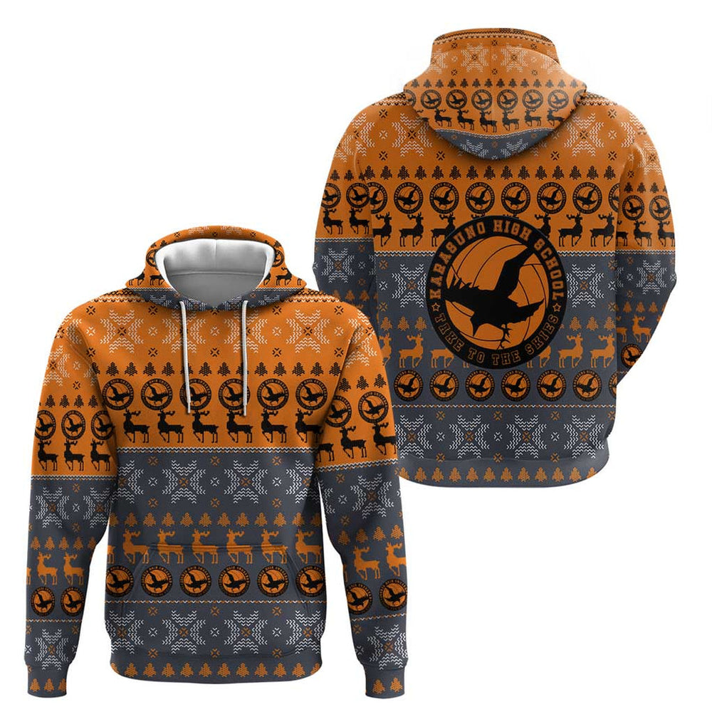 Karasuno - Haikyuu Hoodie Anime Mix Christmas Style Karasuno - Haikyuu Hoodie Anime Mix Christmas Style