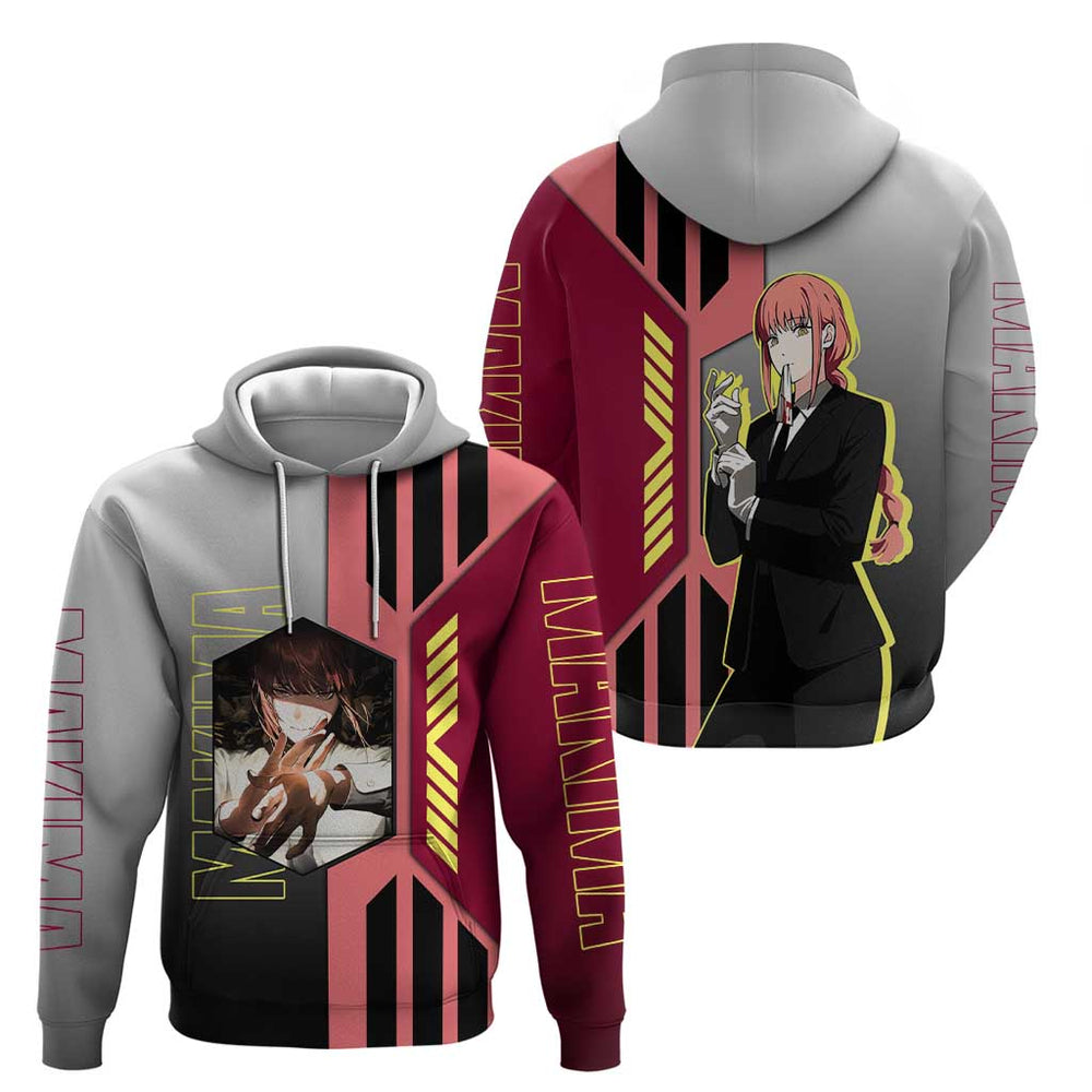Makima from Chainsaw Man Hoodie with Cool Posing and Character Design Makima from Chainsaw Man Hoodie with Cool Posing and Character Design