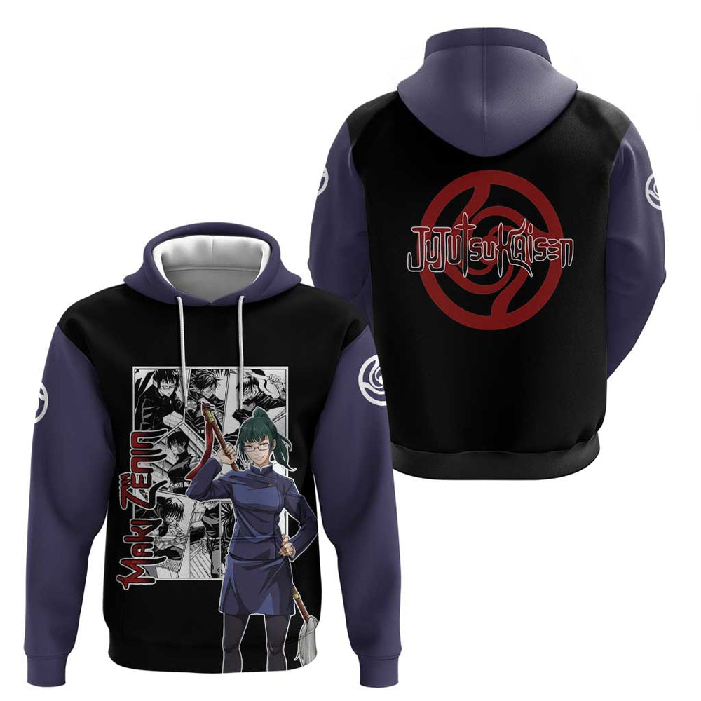 Maki Zenin - Jujusu Kaisen Hoodie Anime Mix Manga Style Maki Zenin - Jujusu Kaisen Hoodie Anime Mix Manga Style