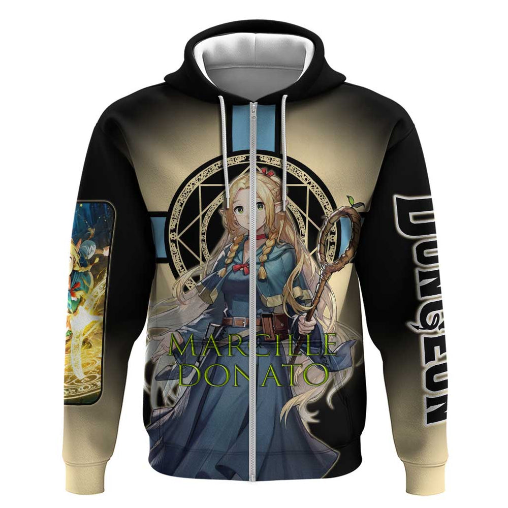 Marcille Donato Elf Mage Hoodie Fantasy Anime Illustration Style Marcille Donato Elf Mage Hoodie Fantasy Anime Illustration Style