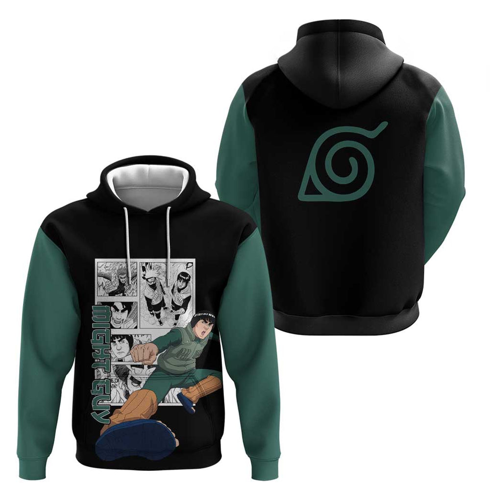 Might Guy - Naruto Hoodie Anime Mix Manga Style Might Guy - Naruto Hoodie Anime Mix Manga Style
