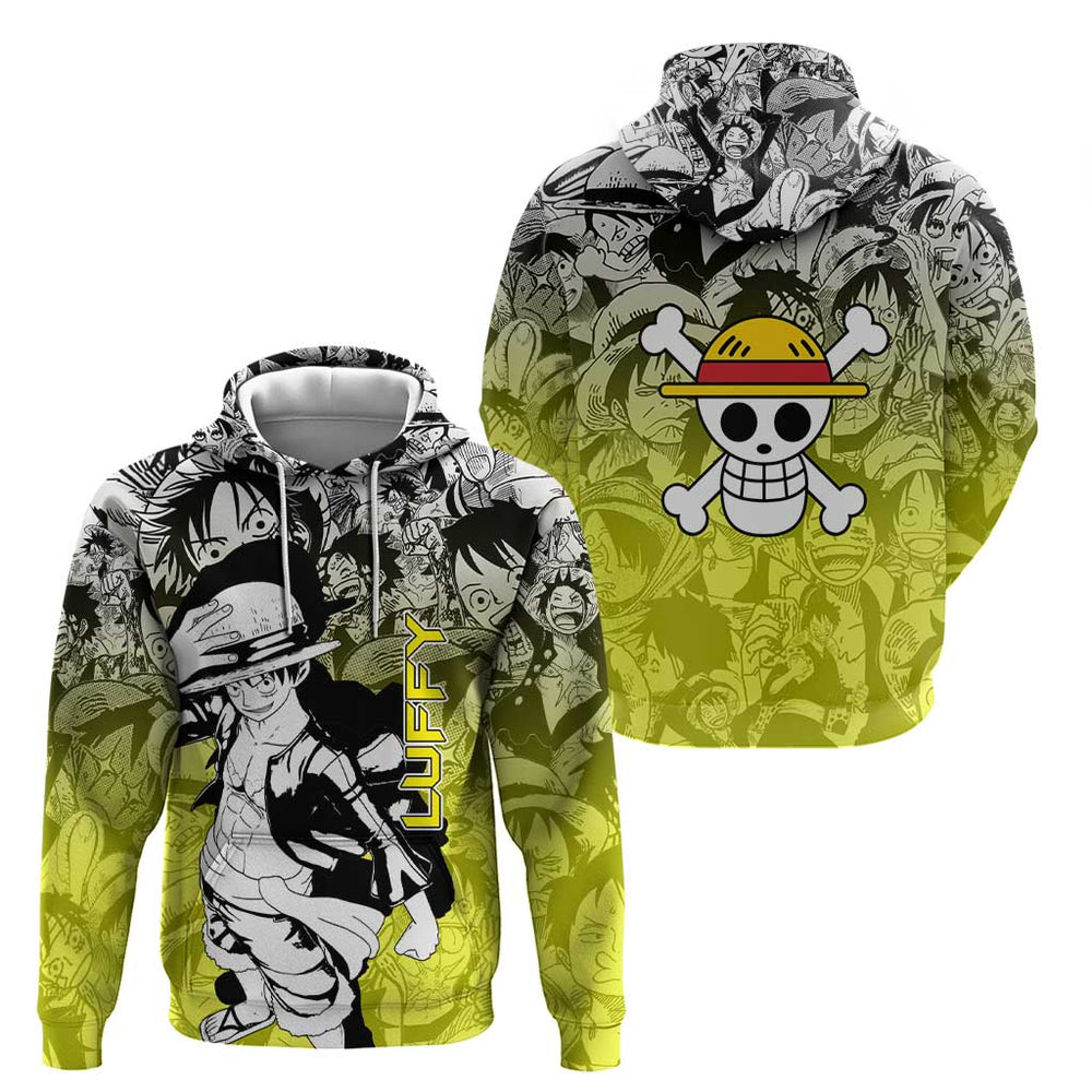 Monkey D. Luffy - One Piece Hoodie Manga Style Monkey D. Luffy - One Piece Hoodie Manga Style