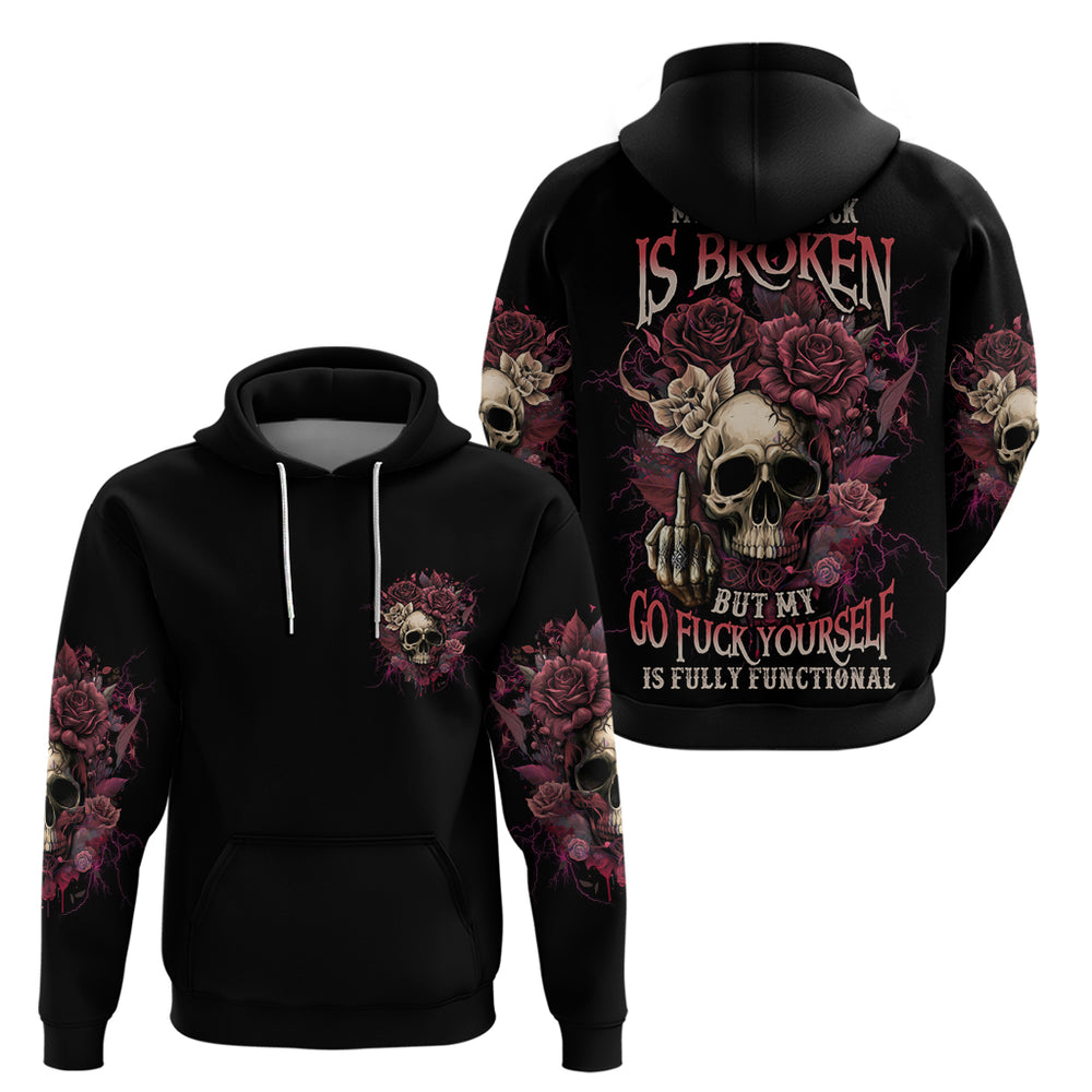 My Give A F Rose Skull Hoodie My Give A F Rose Skull Hoodie