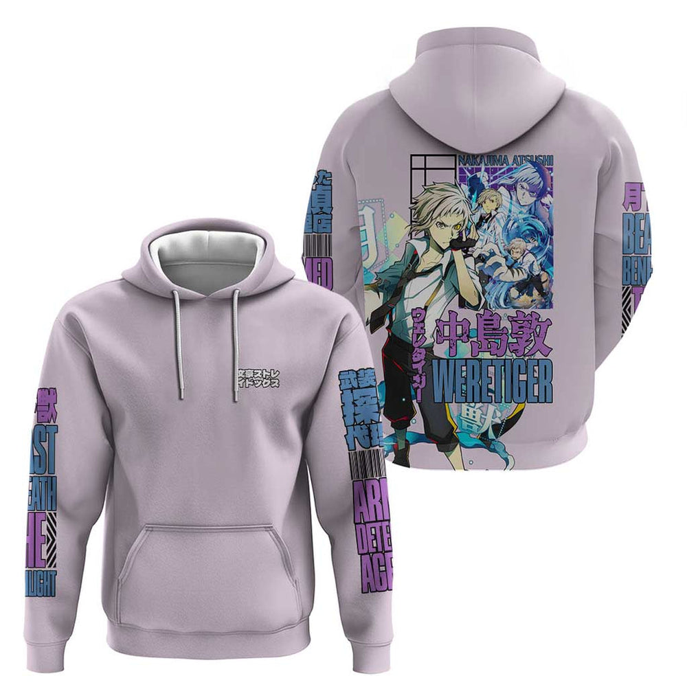 Nakajima Atsushi Bungou Stray Dogs Hoodie Anime Style Nakajima Atsushi Bungou Stray Dogs Hoodie Anime Style