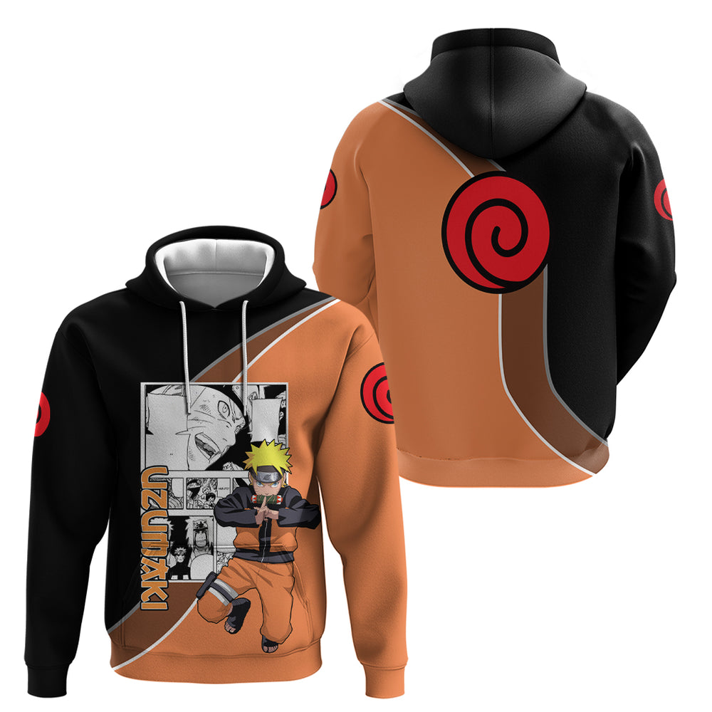 Nrt Uzumaki - Naruto Hoodie Anime Mix Manga Style Nrt Uzumaki - Naruto Hoodie Anime Mix Manga Style