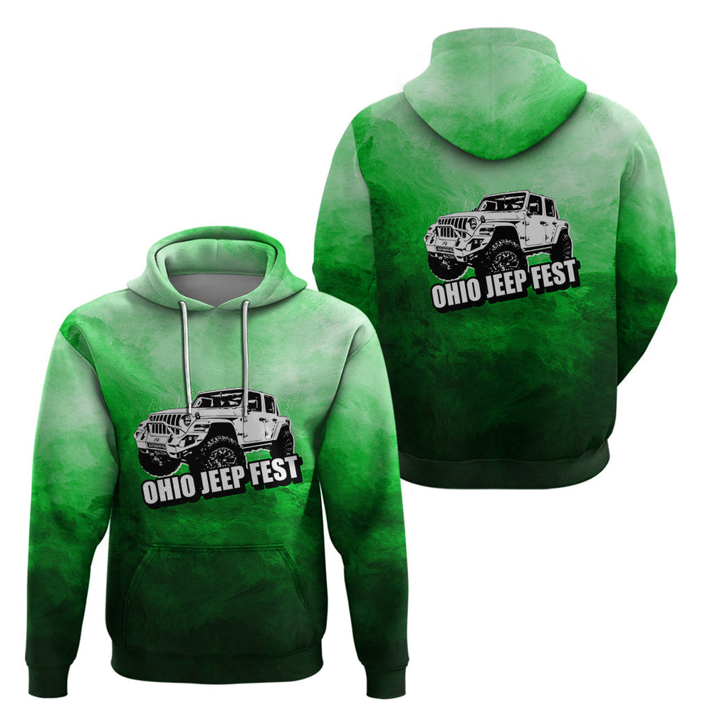 Ohio Jeep Fest Hoodie Green Style Ohio Jeep Fest Hoodie Green Style