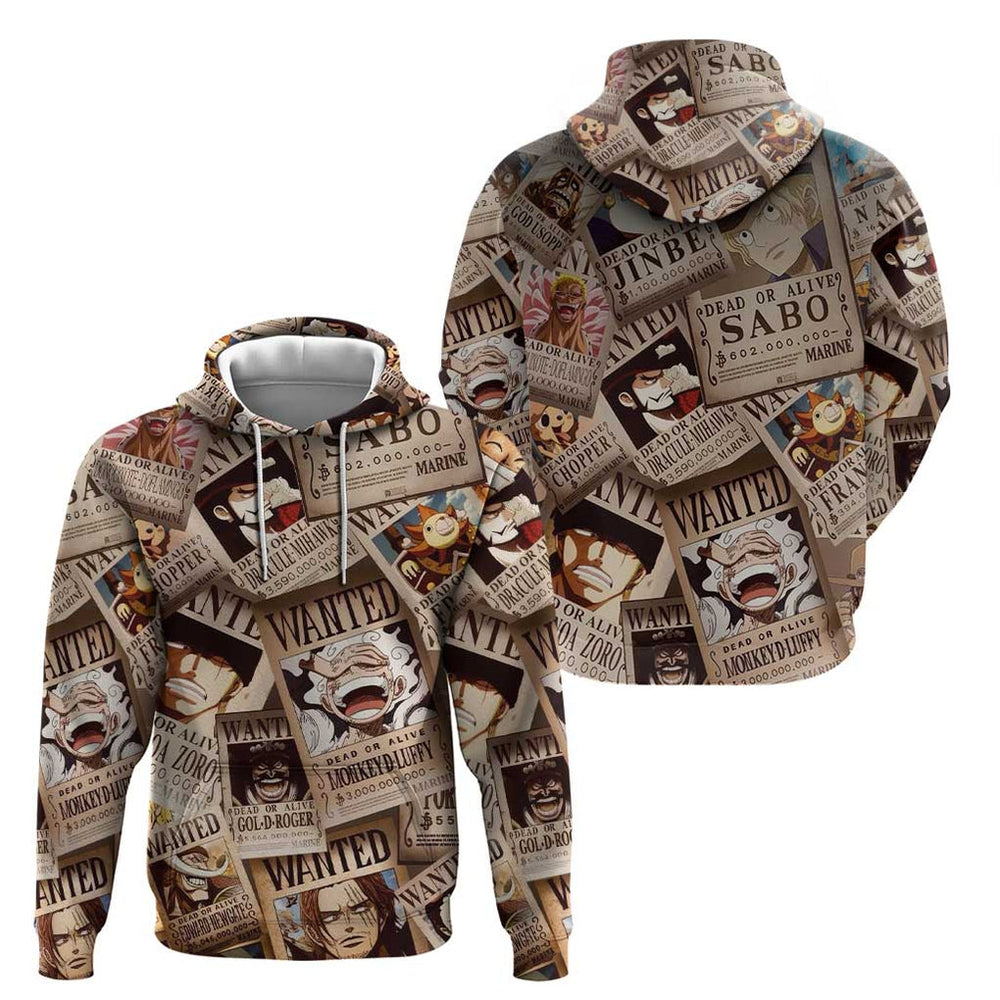 One Piece Wanted - One Piece Hoodie Anime Style One Piece Wanted - One Piece Hoodie Anime Style