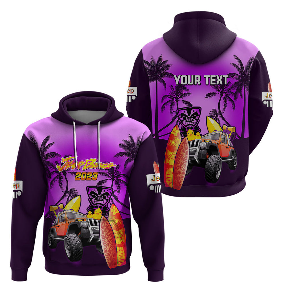 Personalised Purple Jeep Beach 2023 Hoodie Happy 20th Anniversary Personalised Purple Jeep Beach 2023 Hoodie Happy 20th Anniversary