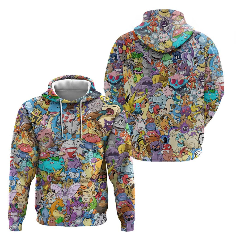 Pocket Monsters Poke Hoodie Japan Anime Style Pocket Monsters Poke Hoodie Japan Anime Style