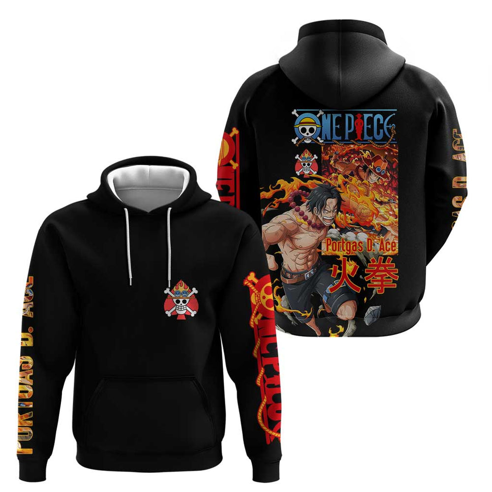 Portgas D. Ace V2 One Piece Hoodie Anime Style Portgas D. Ace V2 One Piece Hoodie Anime Style