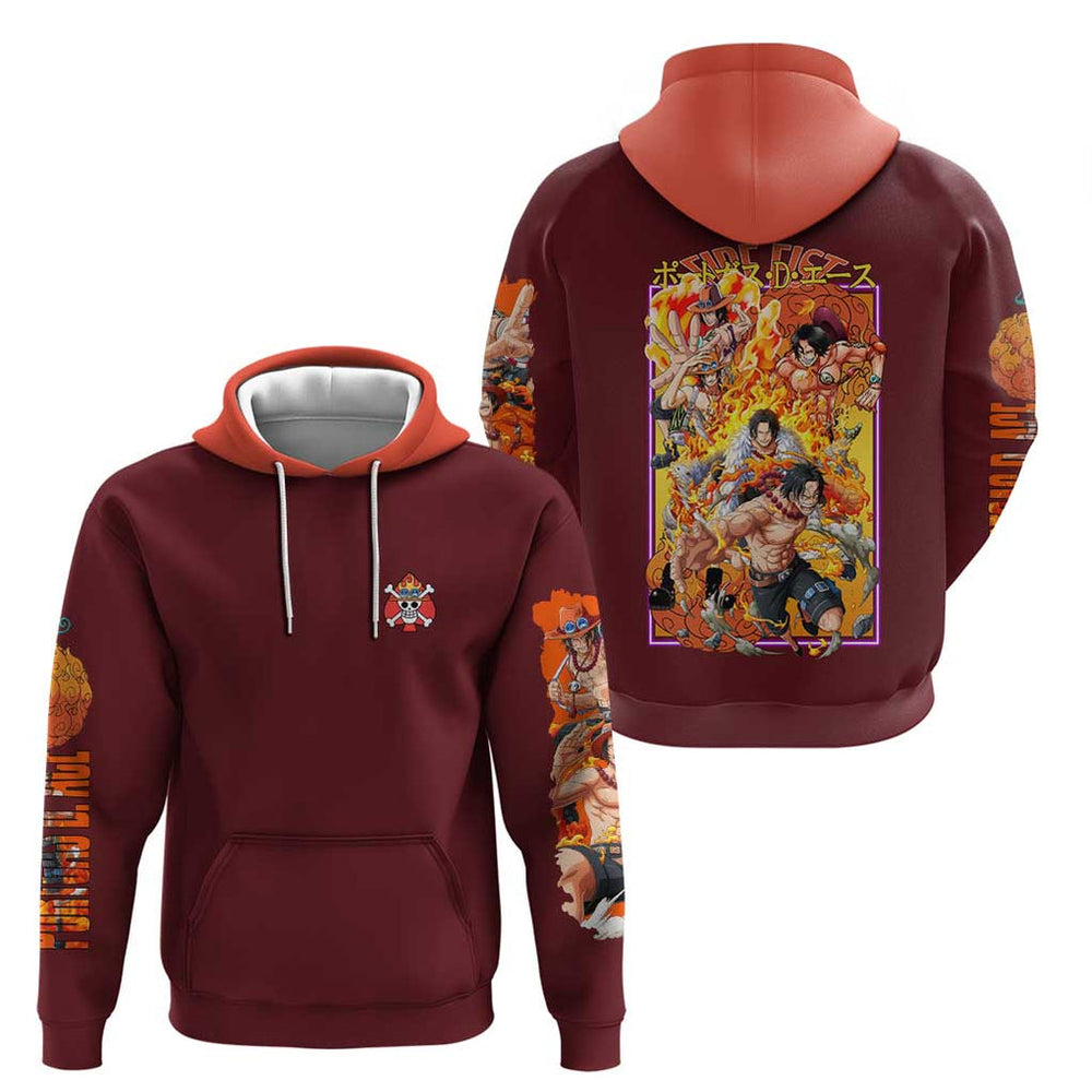 Portgas D. Ace V3 One Piece Hoodie Japan Anime Style Portgas D. Ace V3 One Piece Hoodie Japan Anime Style