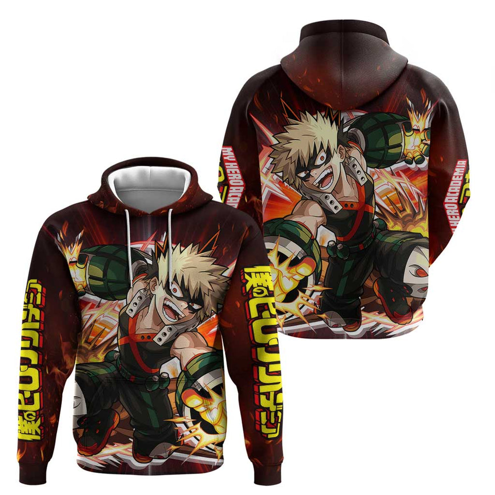 Blazing Bakugo My Hero Academia Hoodie Anime Style Blazing Bakugo My Hero Academia Hoodie Anime Style