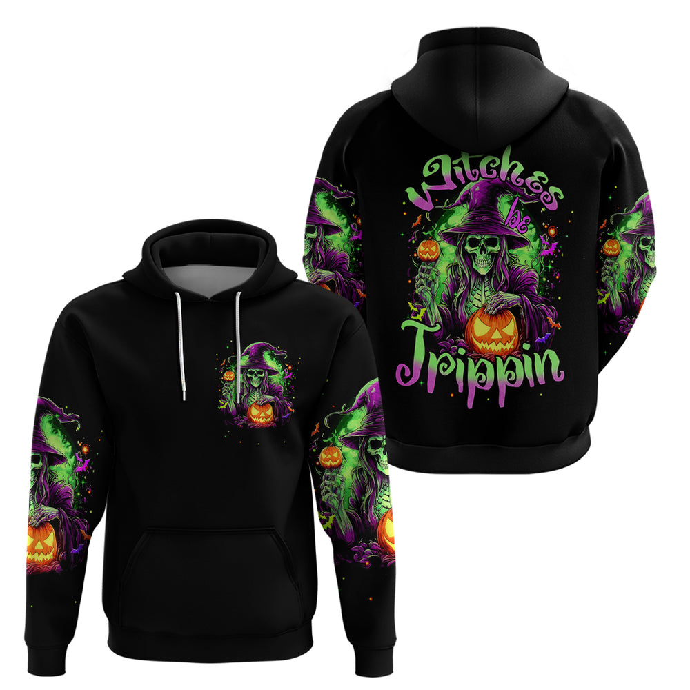 Pumpkin Witch Skull Hoodie Witches Be Trippin DT01 Pumpkin Witch Skull Hoodie Witches Be Trippin DT01