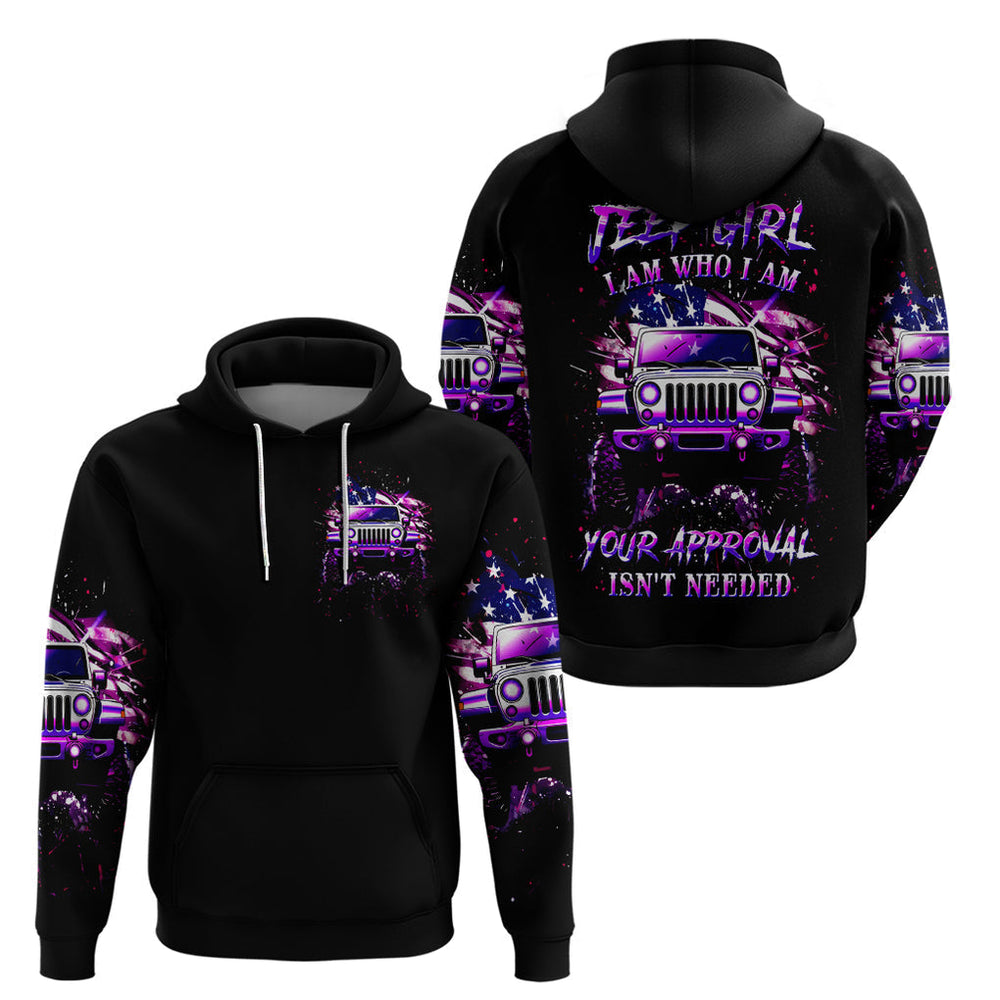 Purple Jeep Hoodie Jeep Girl Iam Who Iam Your Approval Isn't Needed DT01 Purple Jeep Hoodie Jeep Girl Iam Who Iam Your Approval Isn't Needed DT01