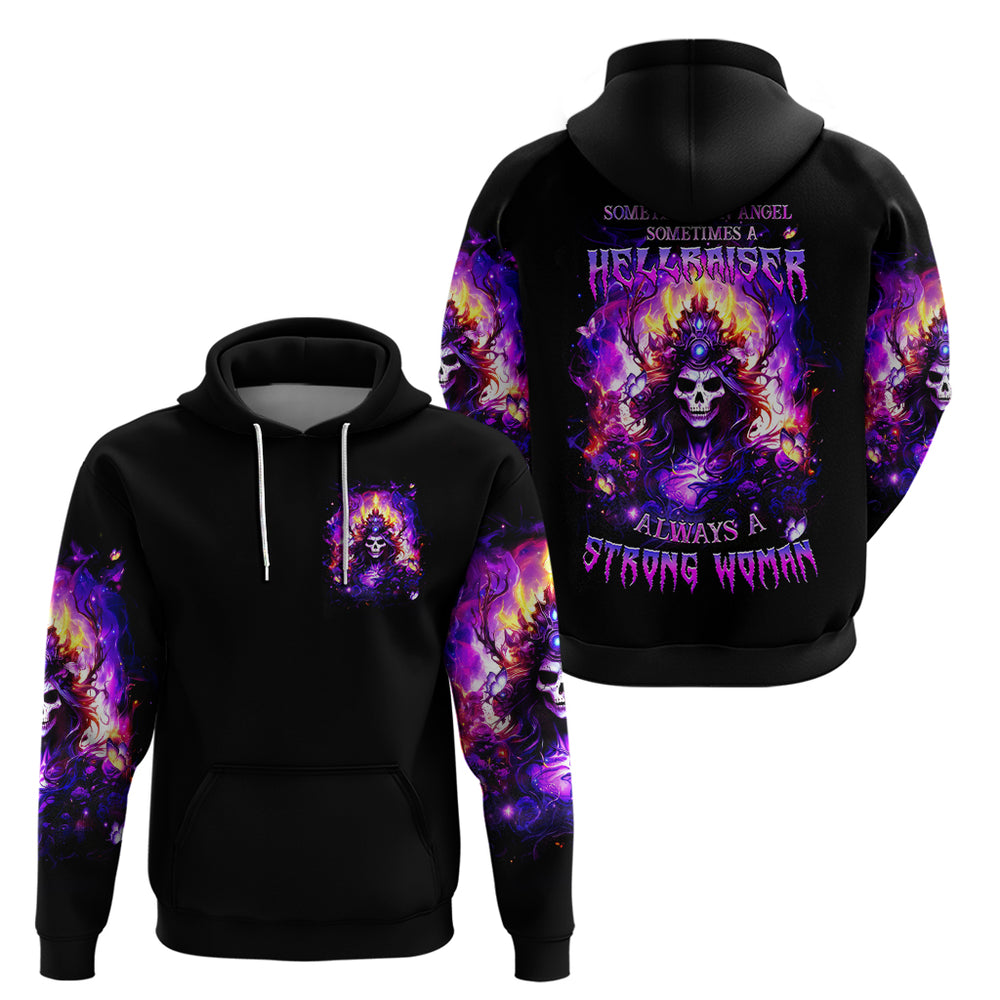 Queen Skull Hoodie Sometimes An Angel Somethimes Hellraiser Always A Strong Woman DT01 Queen Skull Hoodie Sometimes An Angel Somethimes Hellraiser Always A Strong Woman DT01