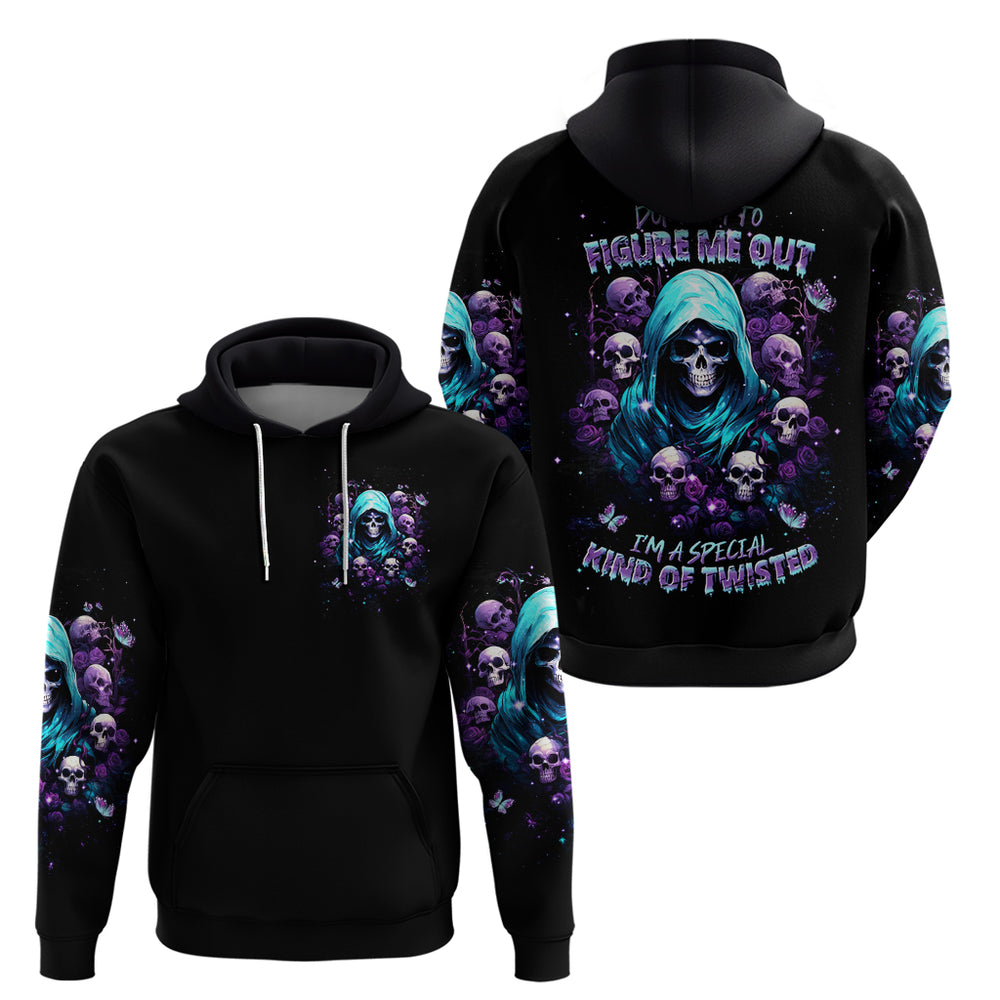 Reaper Skull Hoodie Don't Try To Figure Me Out DT01 Reaper Skull Hoodie Don't Try To Figure Me Out DT01