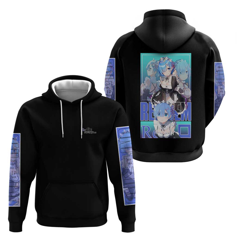 Rem Re Zero Streetwear Hoodie Anime Style Rem Re Zero Streetwear Hoodie Anime Style