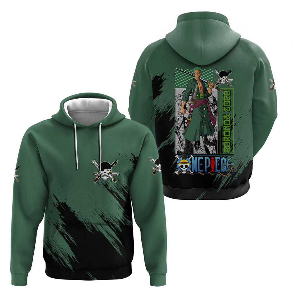 Roronoa Zoro Mix Manga - One Piece Hoodie Anime Style Roronoa Zoro Mix Manga - One Piece Hoodie Anime Style