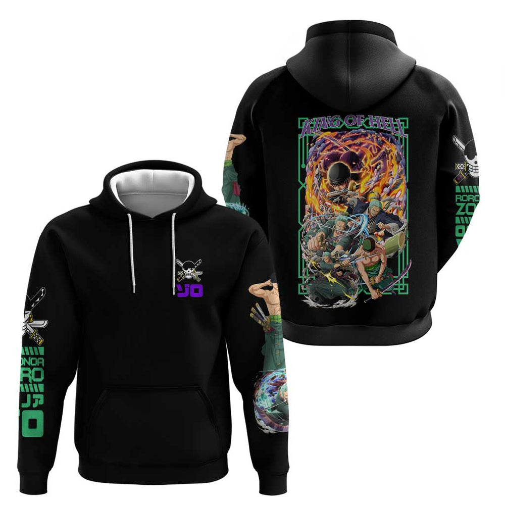 Roronoa Zoro V4 One Piece Hoodie Anime Style Roronoa Zoro V4 One Piece Hoodie Anime Style