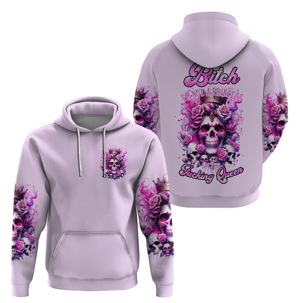 Rose Skull Hoodie Bitch I'm The Fucking Queen DT01 Rose Skull Hoodie Bitch I'm The Fucking Queen DT01