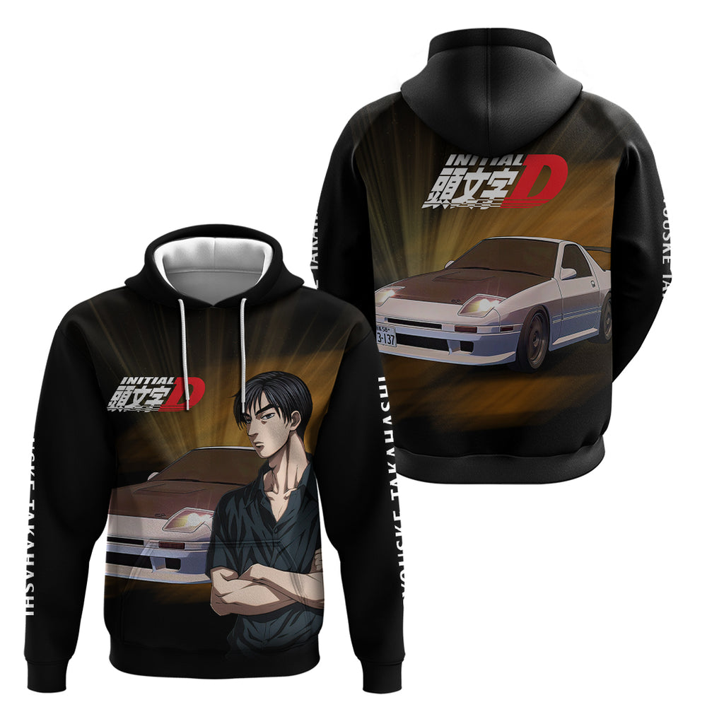 Ryouske Takahashi Initial D Hoodie Manga Mix Anime Style Ryouske Takahashi Initial D Hoodie Manga Mix Anime Style
