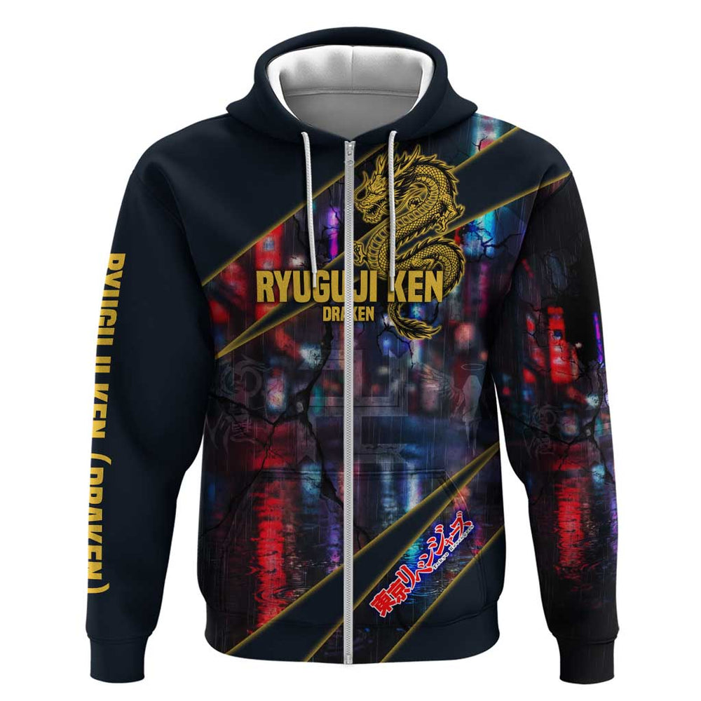 Ryuguji Ken Draken Hoodie Neon Dragon Yakuza Art Style Ryuguji Ken Draken Hoodie Neon Dragon Yakuza Art Style