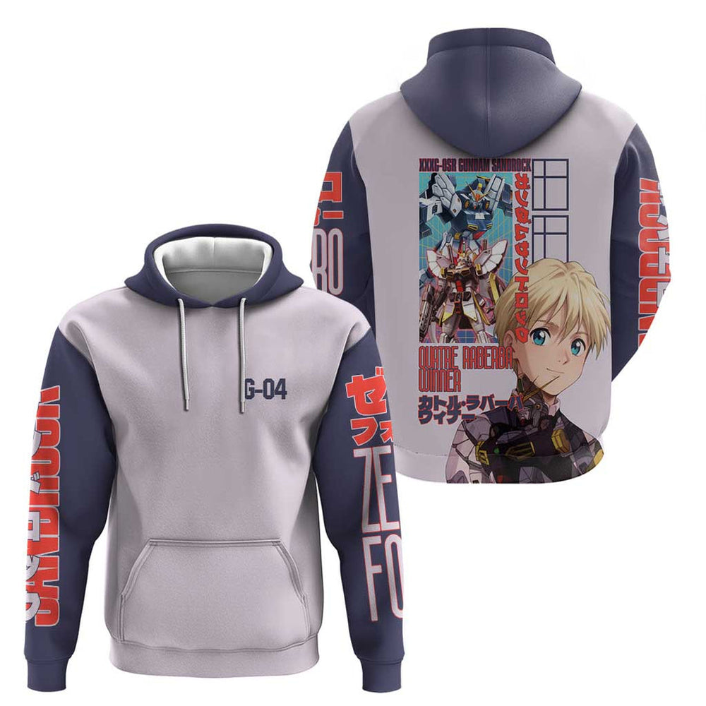 Sandrock x Quatre Raberba Winner Gundam Wing Endless Hoodie Japan Anime Style Sandrock x Quatre Raberba Winner Gundam Wing Endless Hoodie Japan Anime Style
