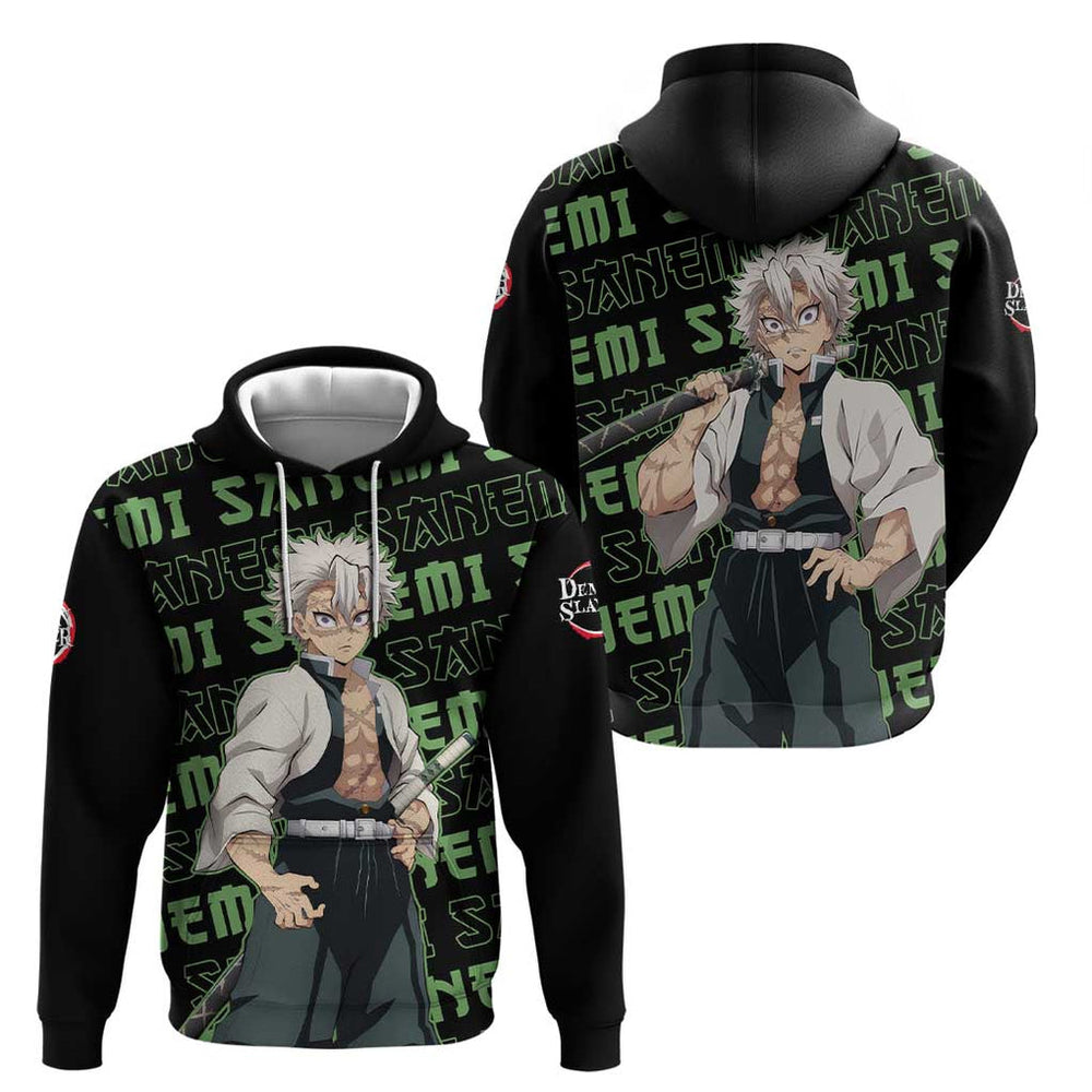 Sanemi Shinazugawa - Demon Slayer Hoodie Anime Mix Pattern Style Sanemi Shinazugawa - Demon Slayer Hoodie Anime Mix Pattern Style