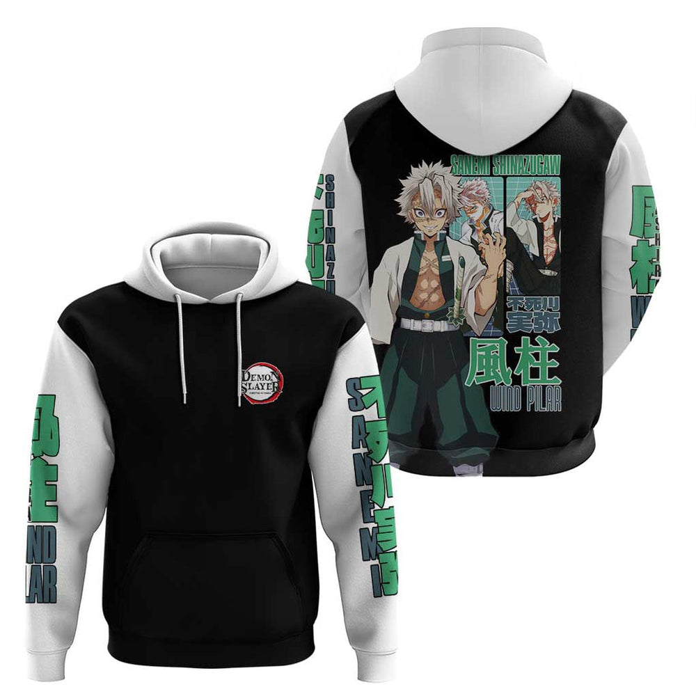 Sanemi Shinazugawa V2 Demon Slayer Hoodie Anime Style Sanemi Shinazugawa V2 Demon Slayer Hoodie Anime Style