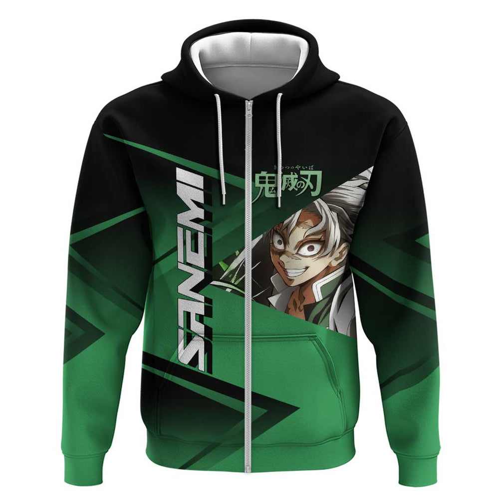 Sanemi Shinazugawa Wind Rally Hoodie Sporty Anime Mashup Style Sanemi Shinazugawa Wind Rally Hoodie Sporty Anime Mashup Style