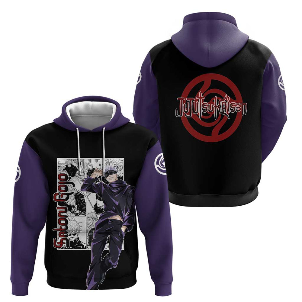 Satoru Gojo - Jujutsu Kaisen Hoodie Anime Mix Manga Style Satoru Gojo - Jujutsu Kaisen Hoodie Anime Mix Manga Style