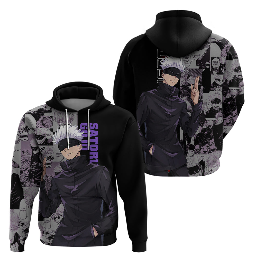 Satoru Gojo - Jujutsu Kaisen Hoodie Manga Style Satoru Gojo - Jujutsu Kaisen Hoodie Manga Style