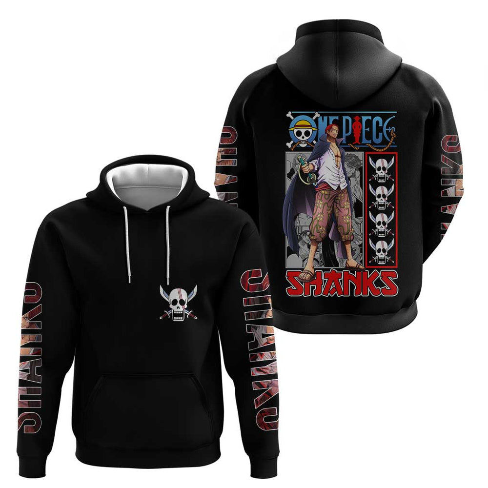 Shanks One Piece Hoodie Anime Style Shanks One Piece Hoodie Anime Style