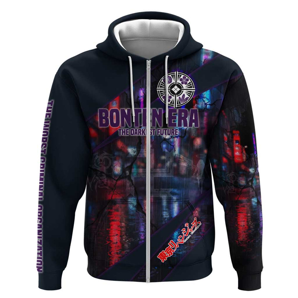 Bonten Era The Darkest Future Hoodie Cyberpunk Noir Gang Art Style Bonten Era The Darkest Future Hoodie Cyberpunk Noir Gang Art Style