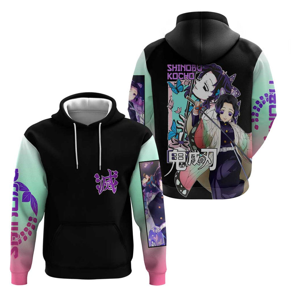 Shinobu Kocho Kimesu No Yaiba Hoodie Japan Anime Style Shinobu Kocho Kimesu No Yaiba Hoodie Japan Anime Style
