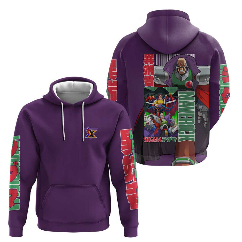 Sigma Mega Man Hoodie Anime Style Sigma Mega Man Hoodie Anime Style