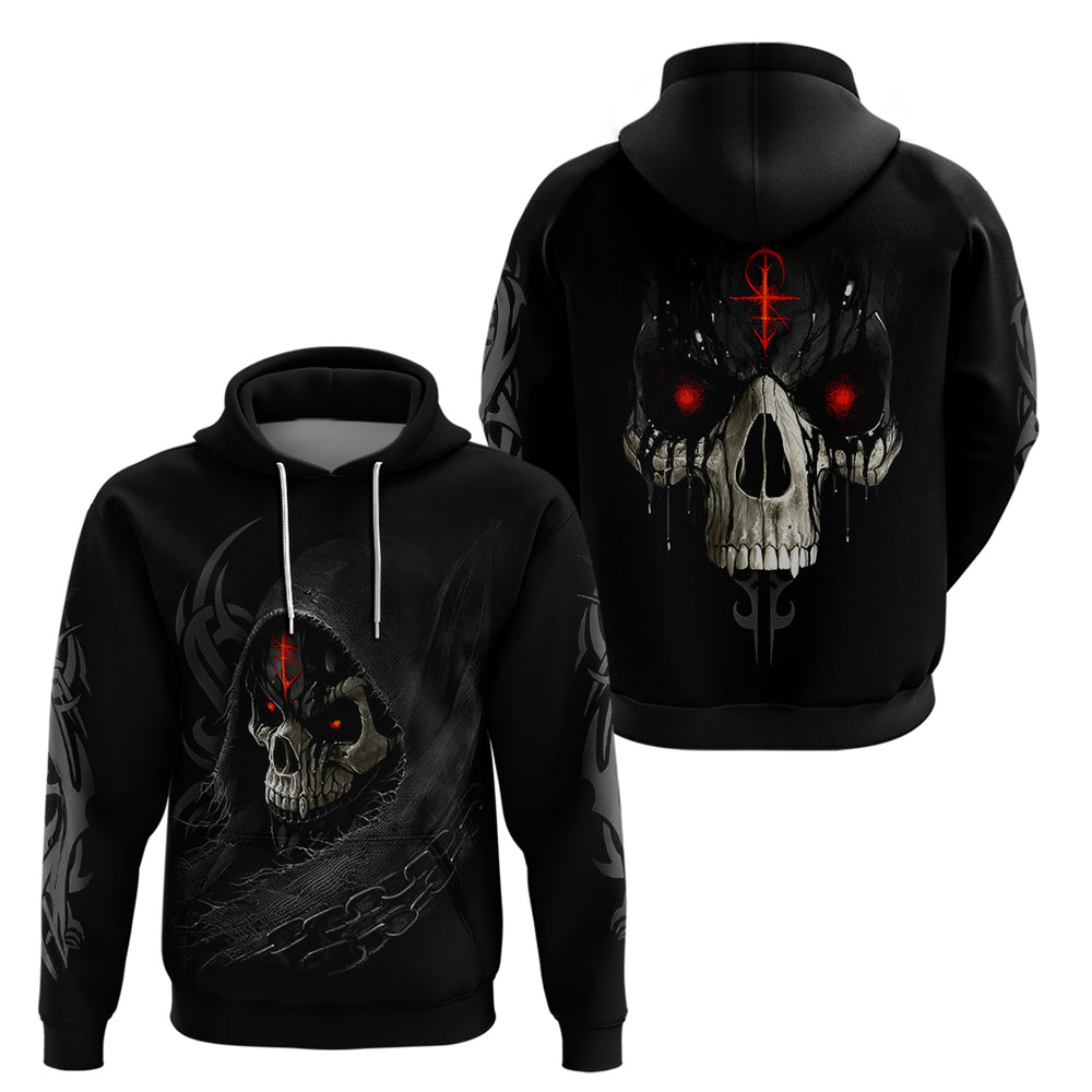 Skull Hoodie Black Reaper DT01 Skull Hoodie Black Reaper DT01