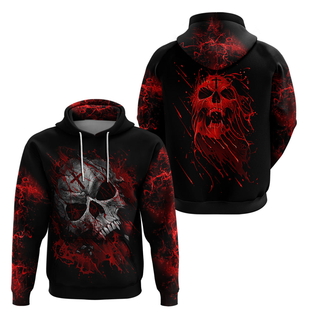 Skull Hoodie Bloody Skull Scream DT01 Skull Hoodie Bloody Skull Scream DT01