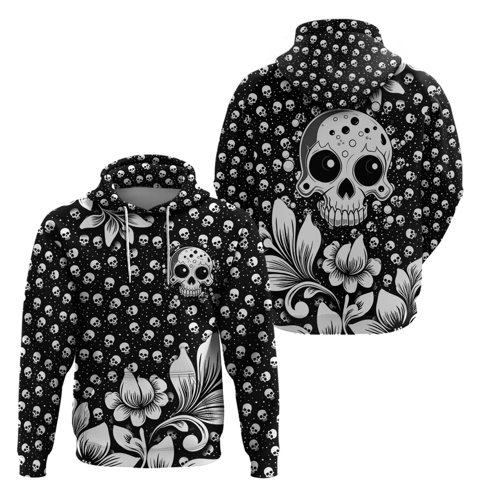 Skull Hoodie Cute Skull Fun and Floral Skull Hoodie Cute Skull Fun and Floral