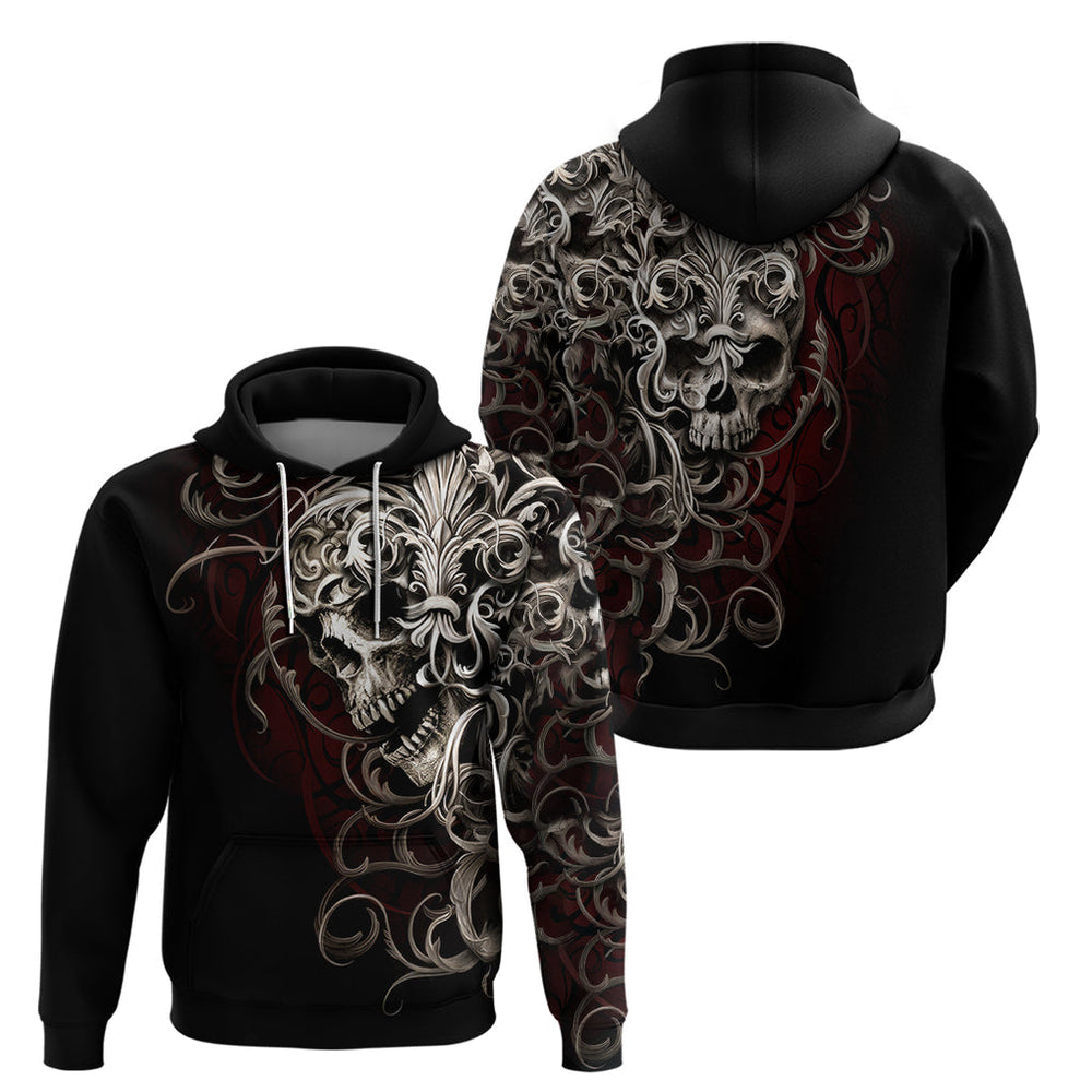 Skull Hoodie Silver Warrior Royal DT01 Skull Hoodie Silver Warrior Royal DT01