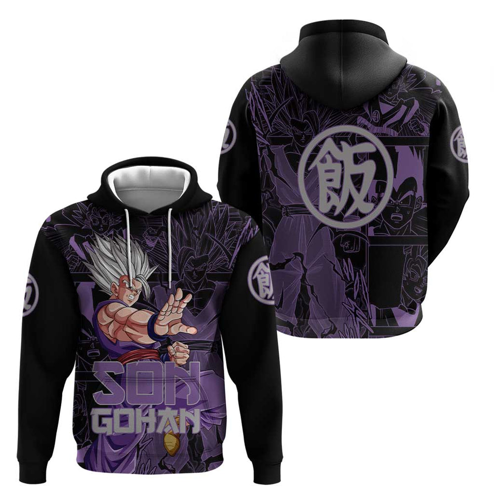 Son Gohan - Dragon Ball Hoodie Pattern Anime Mix Manga Style Son Gohan - Dragon Ball Hoodie Pattern Anime Mix Manga Style