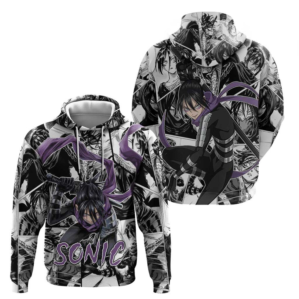 Sonic - One Punch Man Hoodie Anime Mix Manga Style Sonic - One Punch Man Hoodie Anime Mix Manga Style