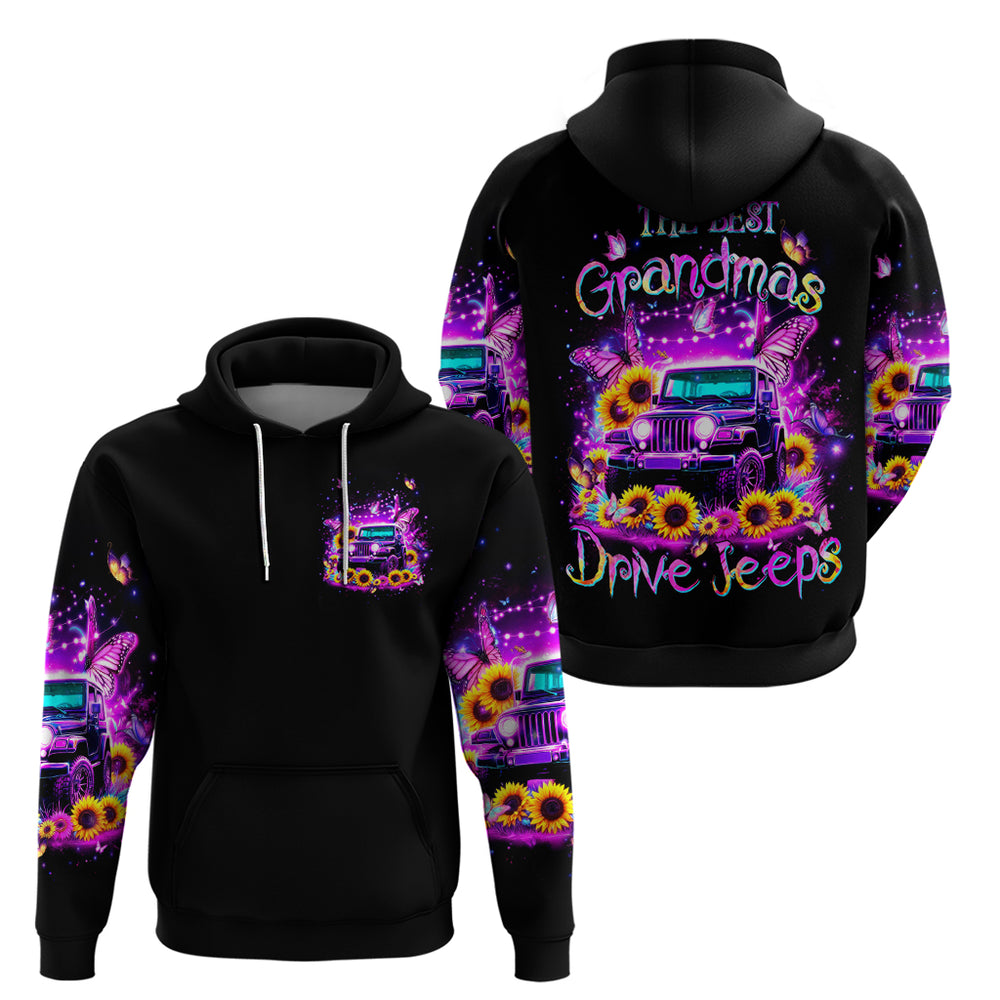 Buffterfly Jeep Hoodie The Best Grandmas Drive Jeeps DT01 Buffterfly Jeep Hoodie The Best Grandmas Drive Jeeps DT01