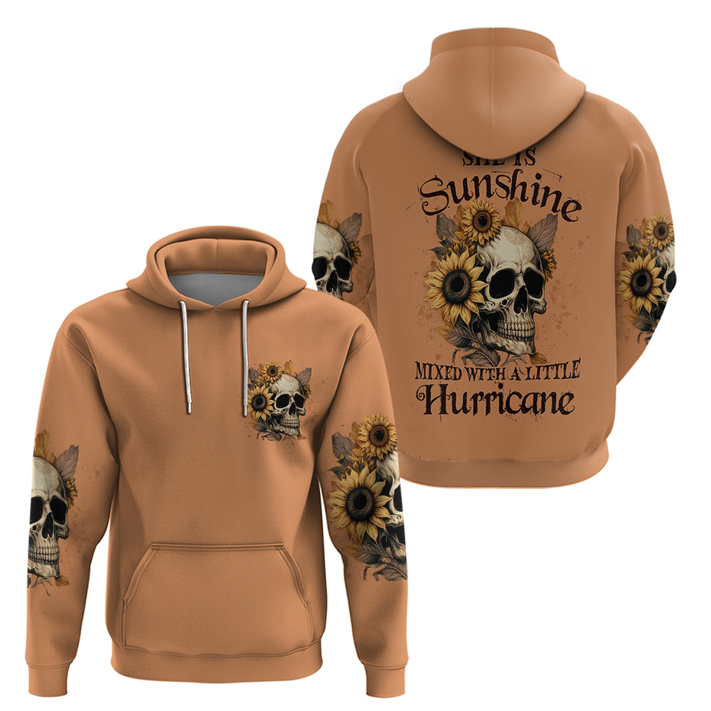 Sunflower Skull Hoodie She Is Sunshine Mixed With A Little Hurricance DT01 Sunflower Skull Hoodie She Is Sunshine Mixed With A Little Hurricance DT01