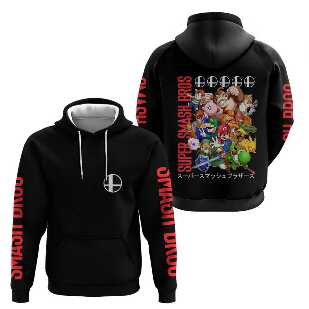 Super Smash Bros Hoodie Anime Style Super Smash Bros Hoodie Anime Style