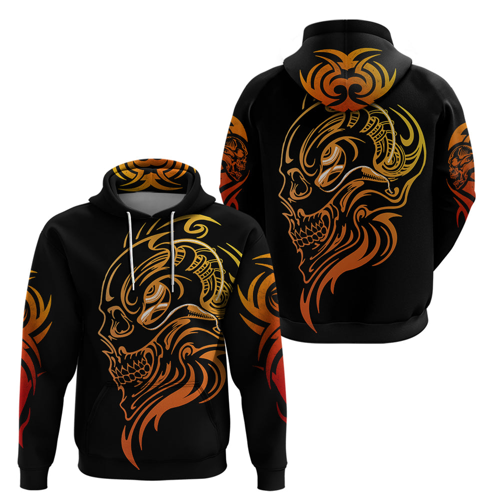 Tattoo Skull Hoodie Golden Skull Face Tattoo DT01 Tattoo Skull Hoodie Golden Skull Face Tattoo DT01