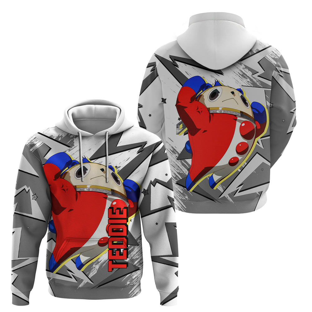 Teddie Persona Hoodie Anime Mix Polygon Cyber Style Teddie Persona Hoodie Anime Mix Polygon Cyber Style