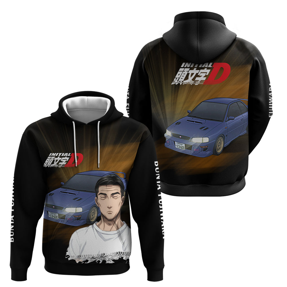 Bunta Fujiwara Initial D Hoodie Manga Mix Anime Style Bunta Fujiwara Initial D Hoodie Manga Mix Anime Style
