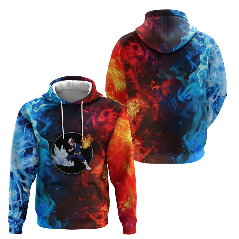Burning Fire Shoto My Hero Academia Hoodie Anime Style Burning Fire Shoto My Hero Academia Hoodie Anime Style